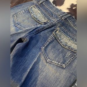 Black house market noir jeans size 6 with detailed pockets